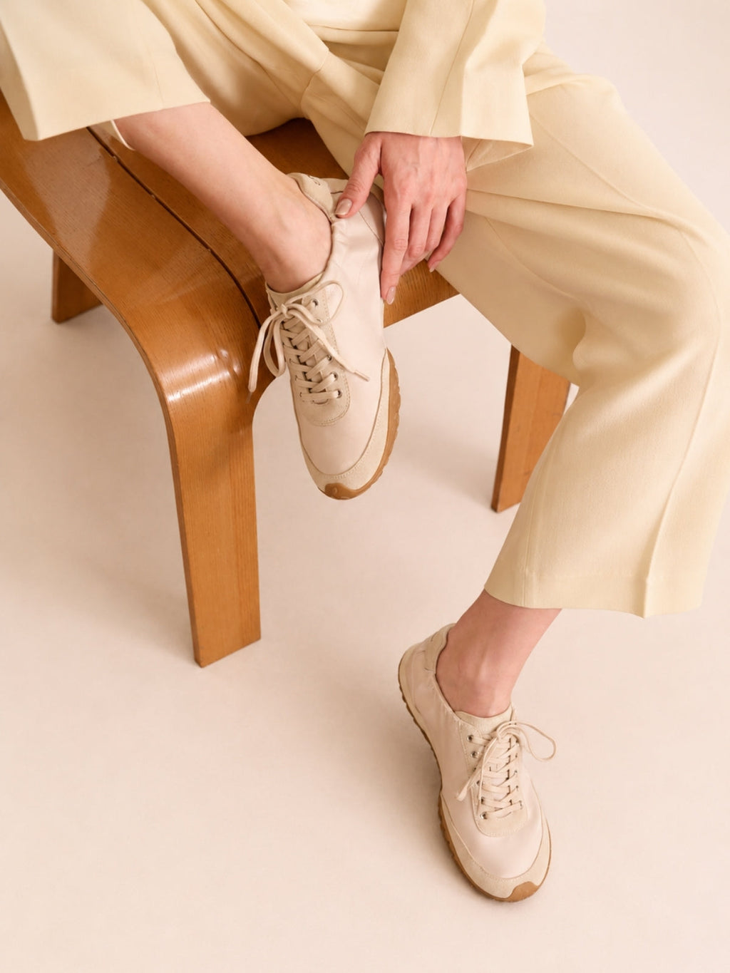 Suede Satin Ballet Sneakers (Urban Satin)