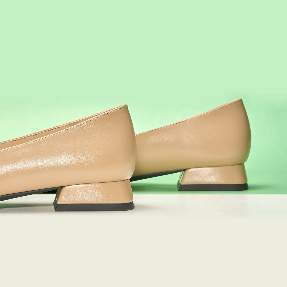 Metal Buckle Bow Detail Flats(Serena）