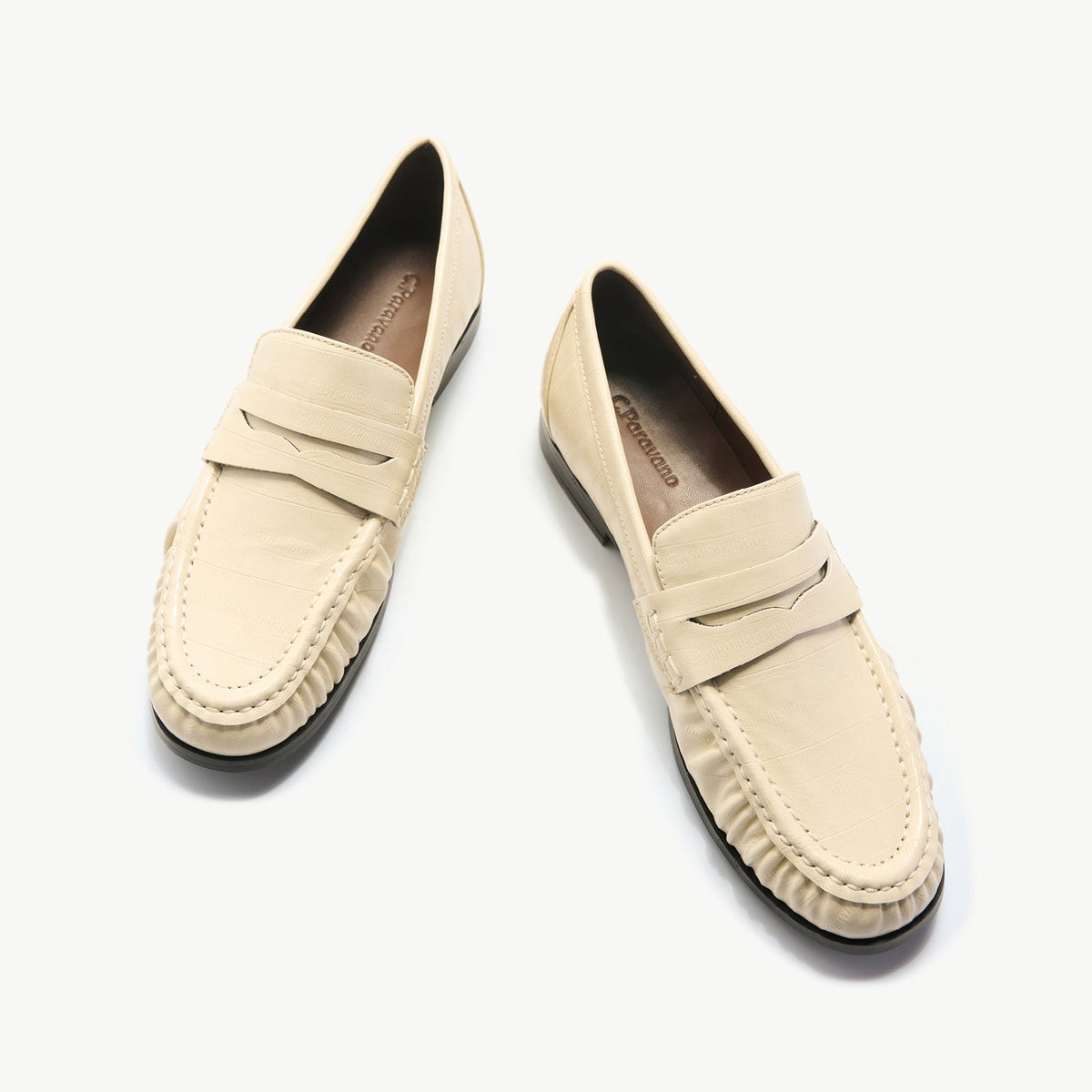 Eel Effect Penny Loafers (Soho Embossed)
