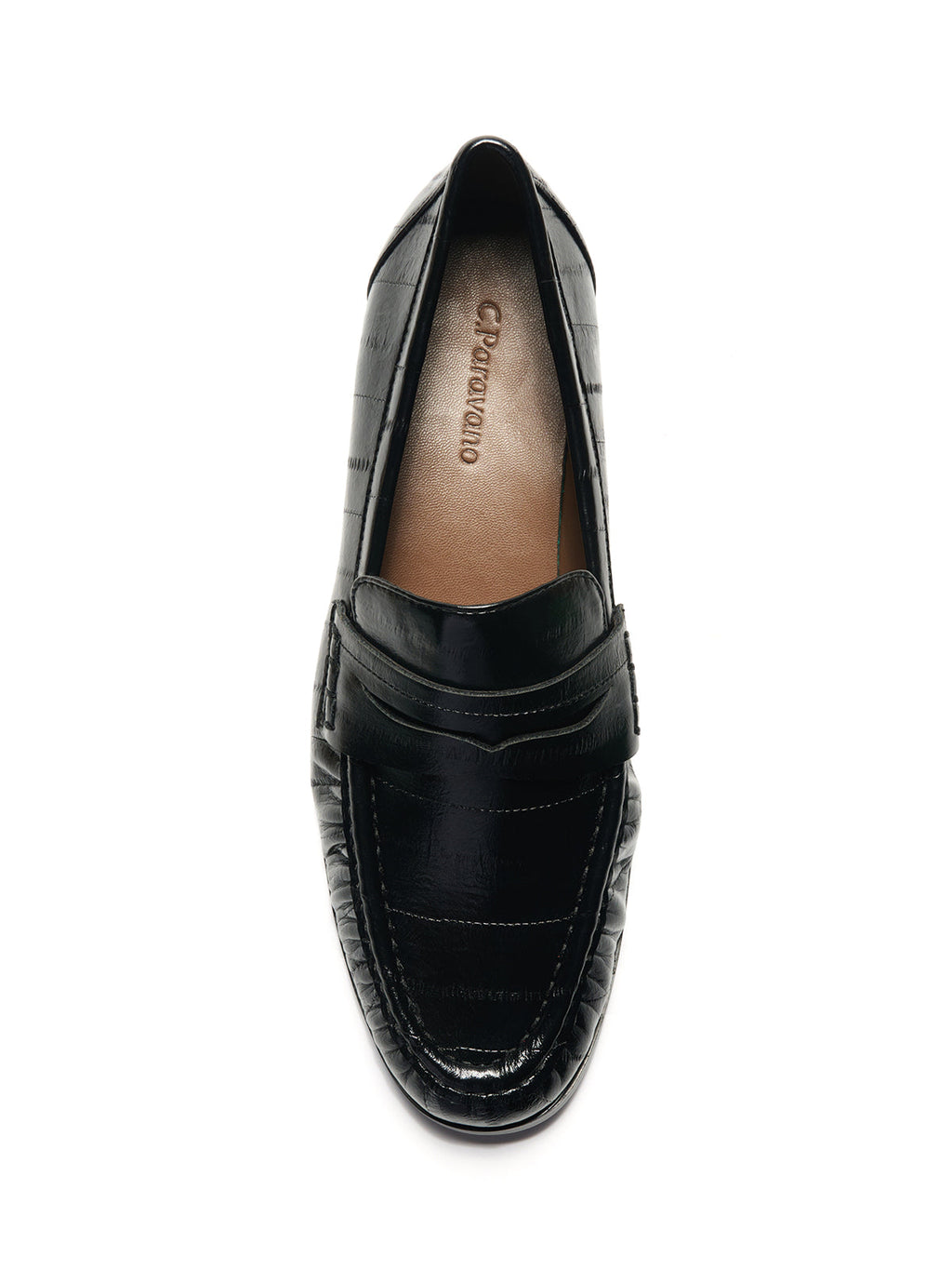 Eel Effect Penny Loafers (Soho Embossed)