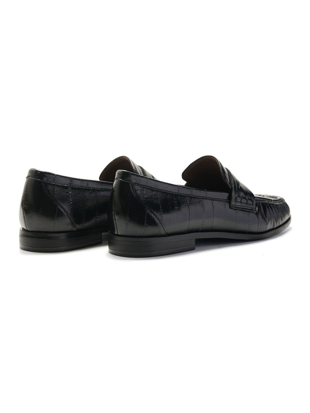 Eel Effect Penny Loafers (Soho Embossed)