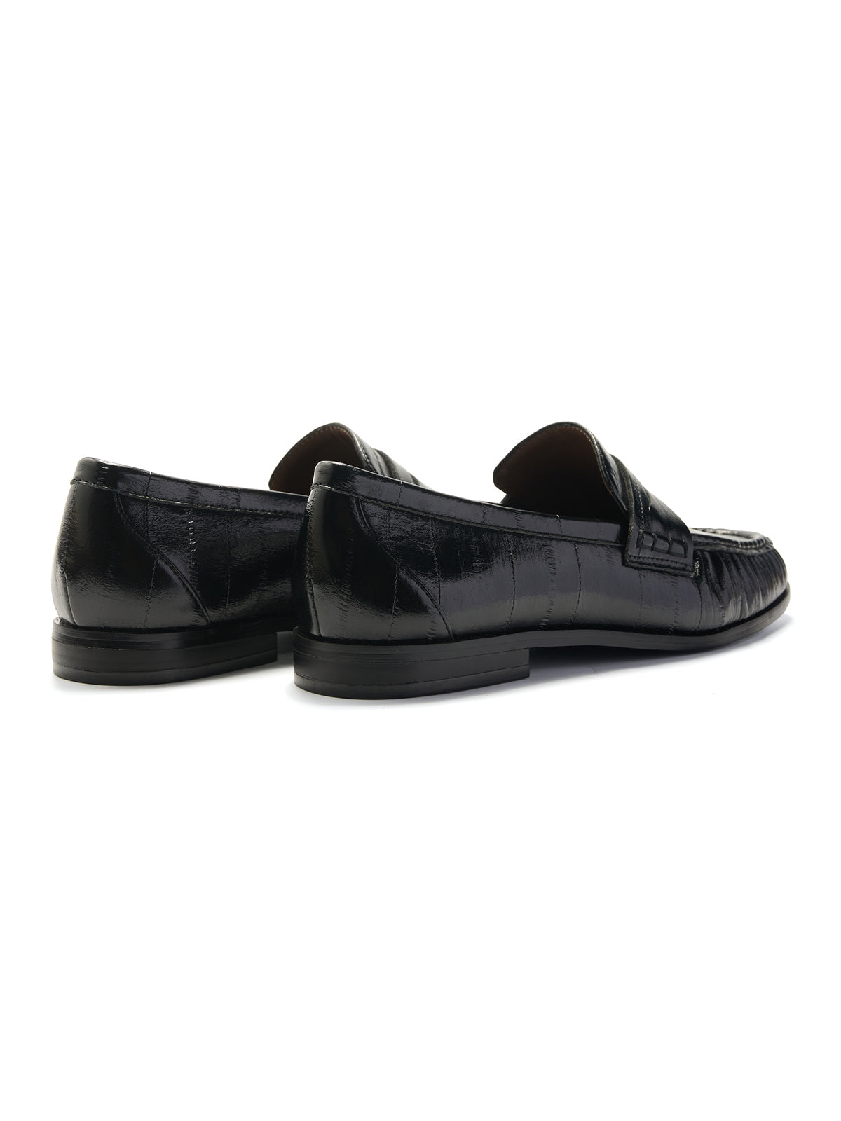 Eel Effect Penny Loafers (Soho Embossed)