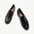 Eel Effect Penny Loafers (Soho Embossed)