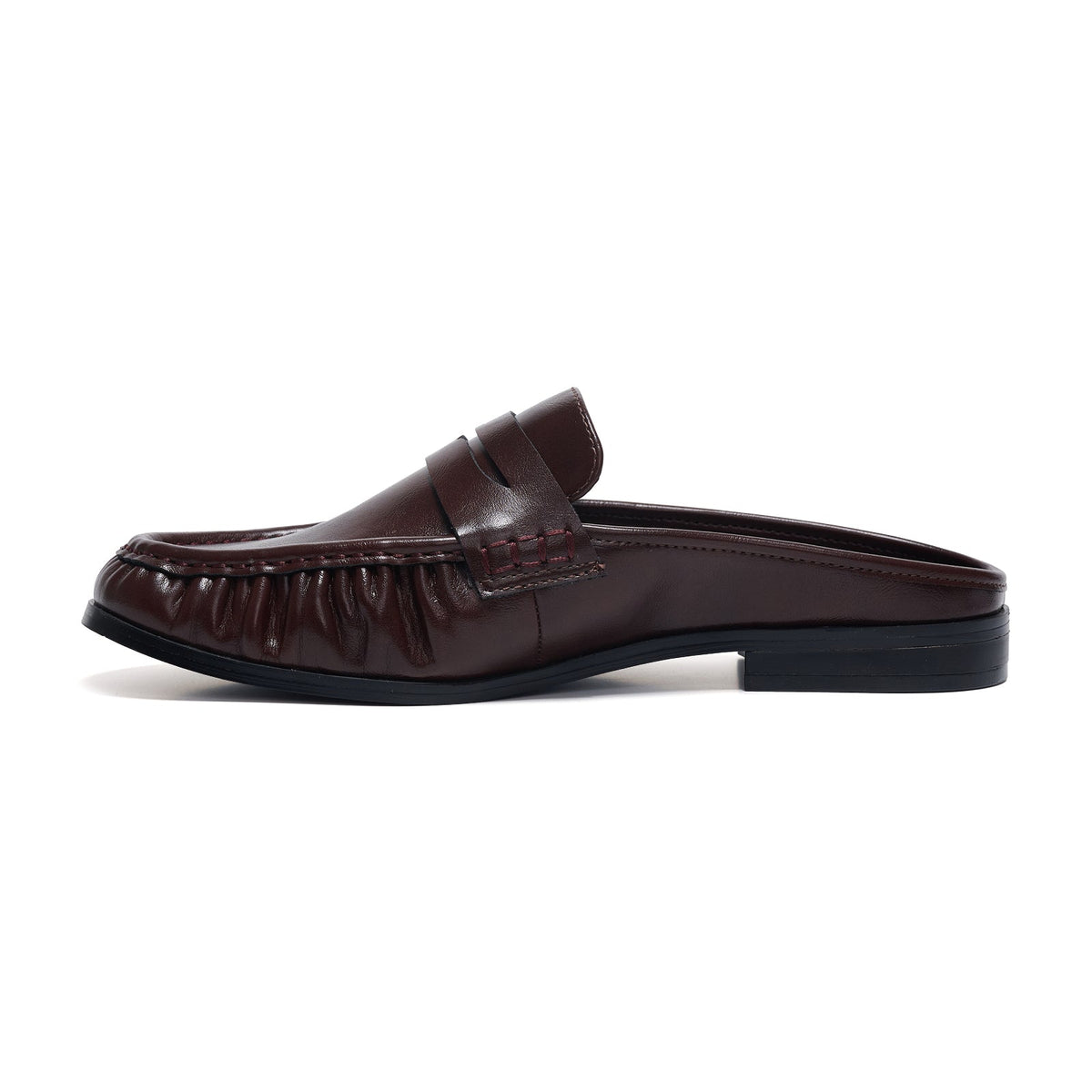 Ruched Loafer Mules (Soho Wax)