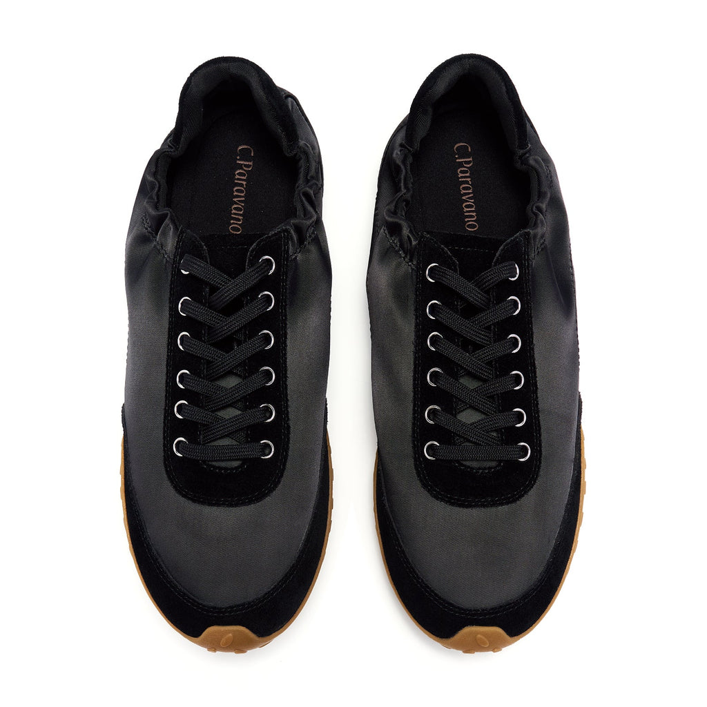 Suede Satin Ballet Sneakers (Urban Satin)